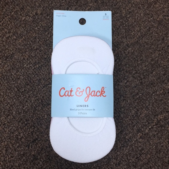 NWT Cat & Jack 3-Pack Girls Liner Socks - Picture 1 of 8